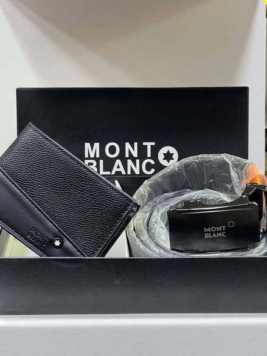 Mont blanc wallet and belt set